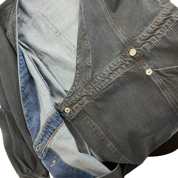 ETICA Mira Denim Wrap Dress in Black Lava - Picture 7 of 14